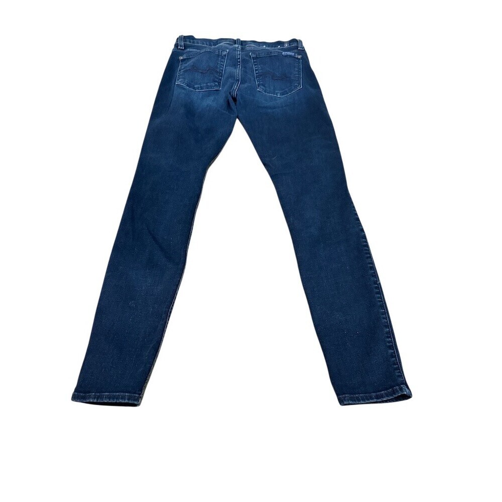 7 For All Mankind Gwenevere Skinny Jeans Womens Size 28 Dark Wash Stretch - Picture 2 of 10